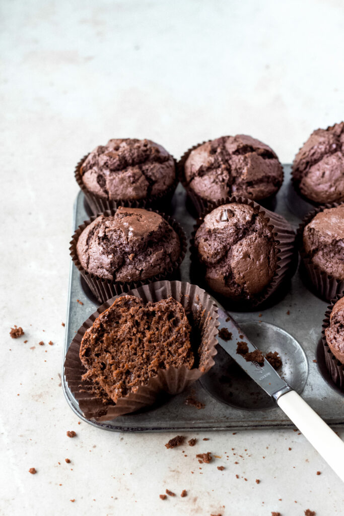 Plech s čokoládovo-repnými muffinmi