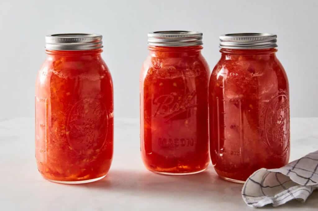 Babičkine konzervované paradajky.